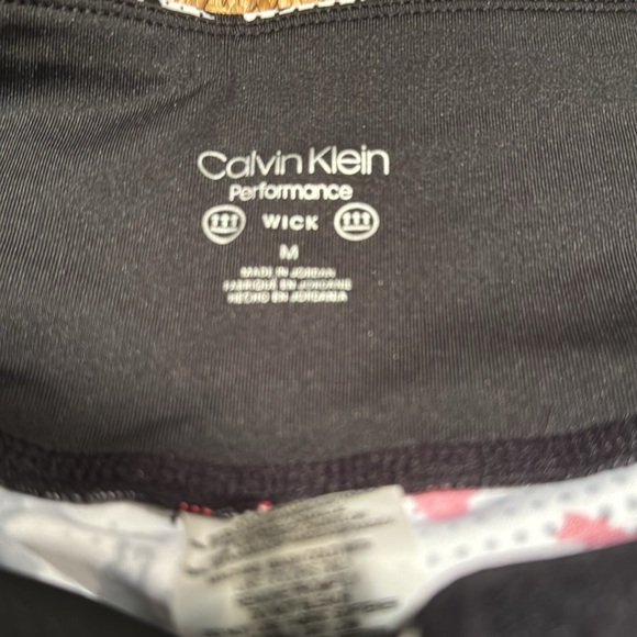 NEW CALVIN KLEIN PERFORMANCE 7/8 LEGGINGS ABSTRACT PRINT MESH LEG INSERTS SIZE M - Picture 9 of 10